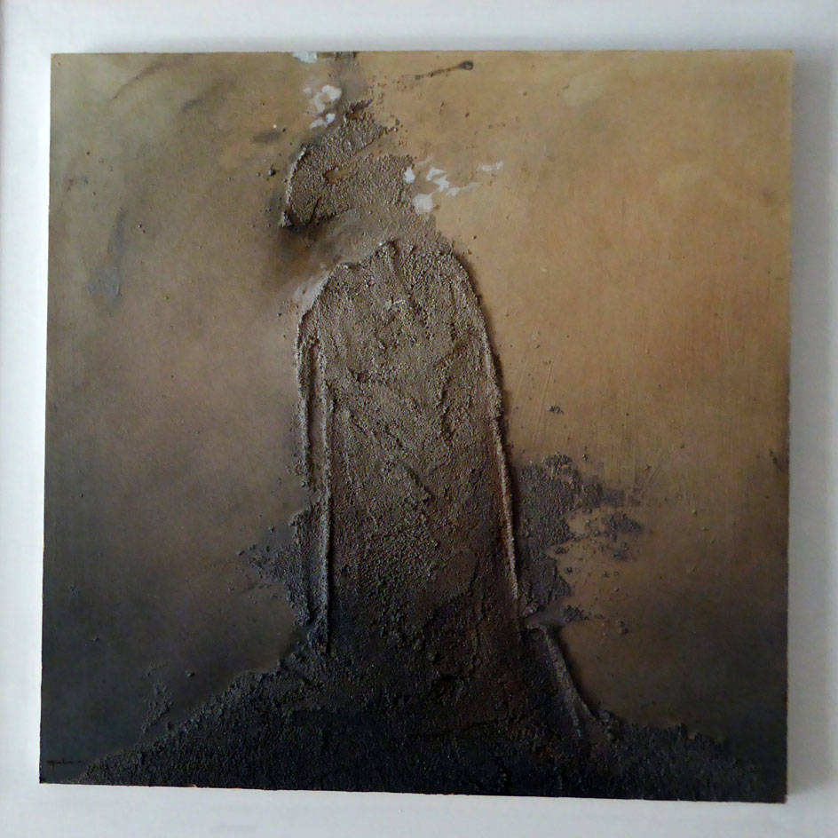 Sud marocain - tech mixte sur bois - 50x50 cm - Alain Rebord - Peintre