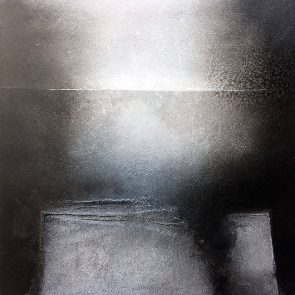 Nocturne 2 - Tech. mixte sur bois - 80x80 cm - 2020 - Alain Rebord