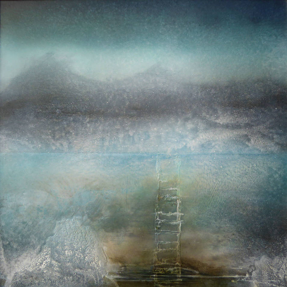 L'invitation - tech.mixte sur bois 100/100cm. 2021 - Alain Rebord